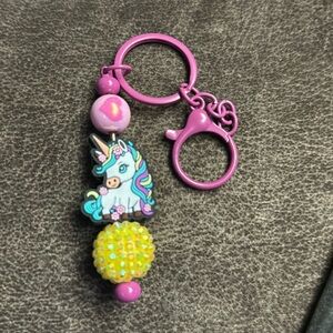 Unicorn Keychain in Pink